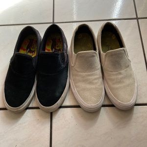 2 pairs of the emerica wino g6 slip on